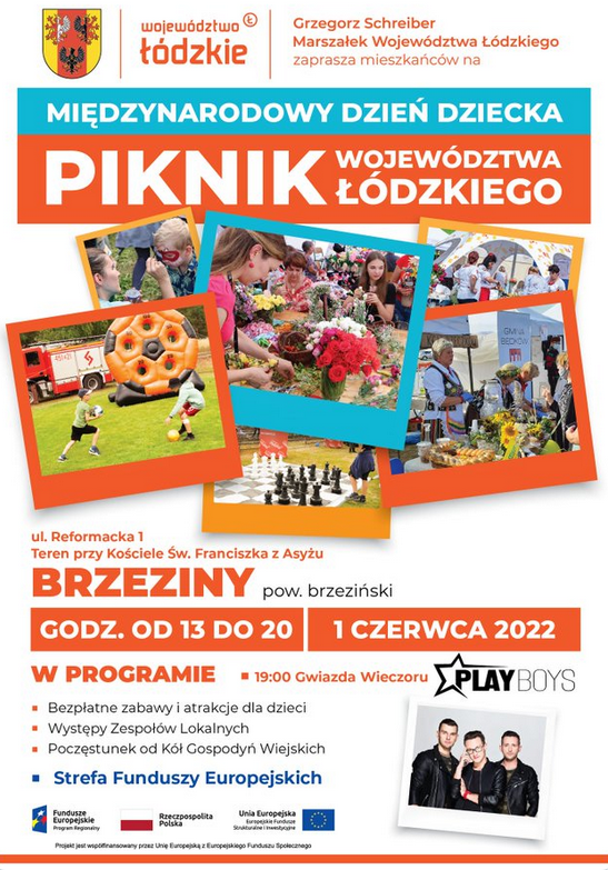 Plakat informujący o pikniku