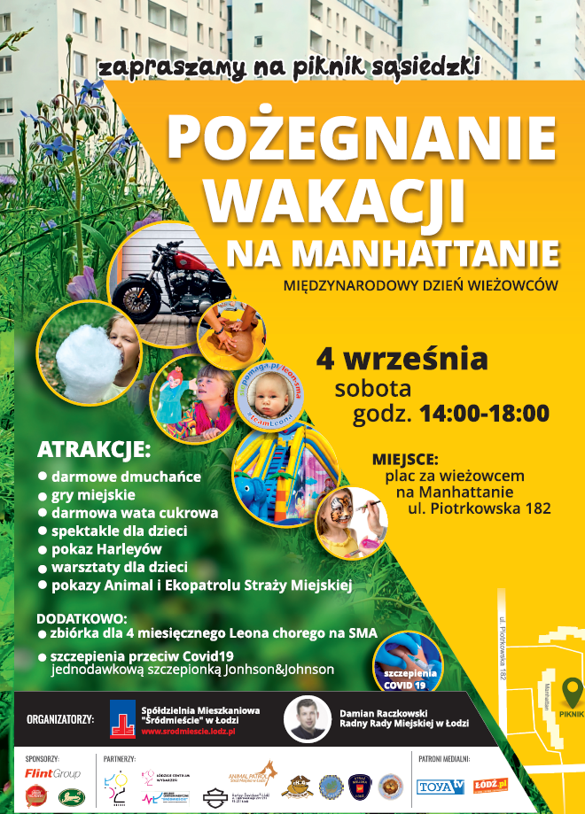 Plakat informujący o pikniku