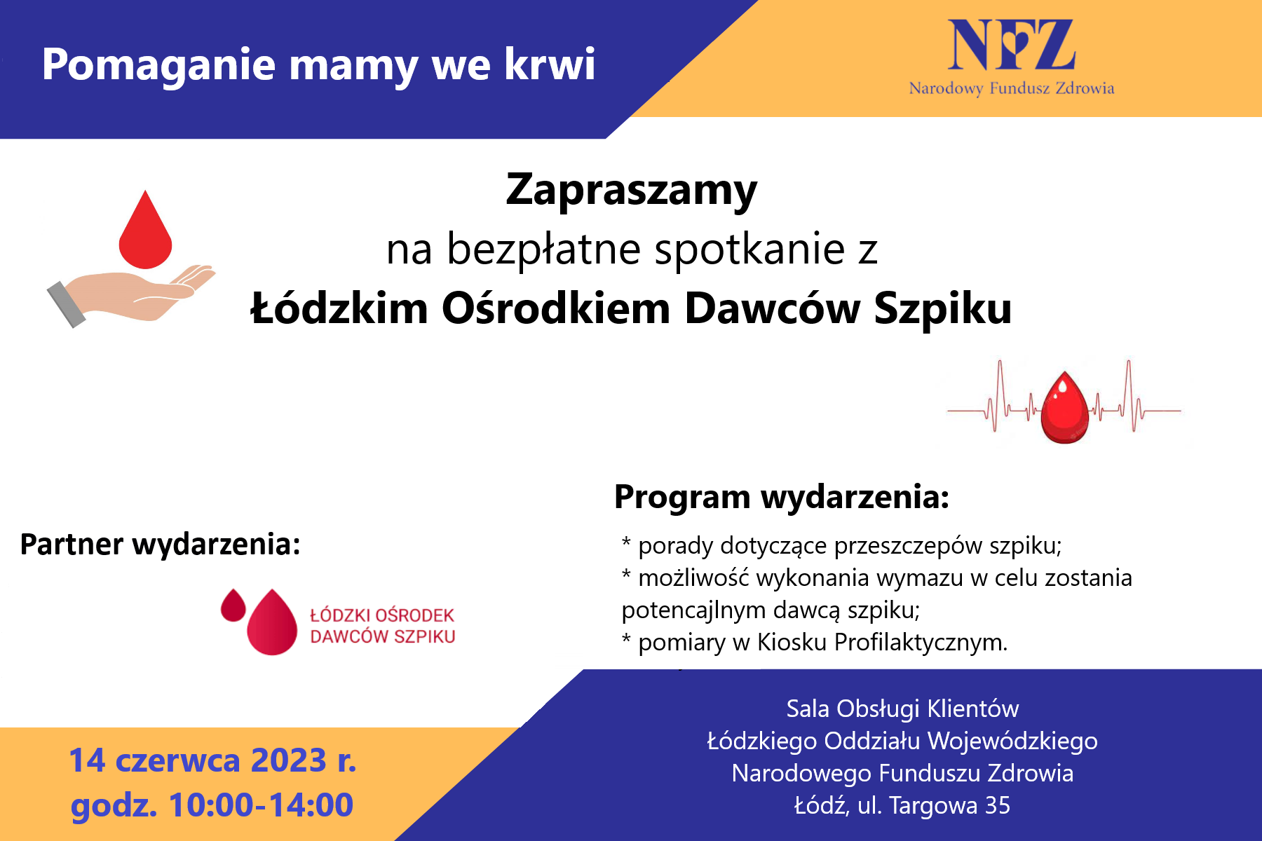 Plakat informacyjny nt. 14 czerwca