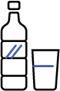 Rysunek butelek z płynem