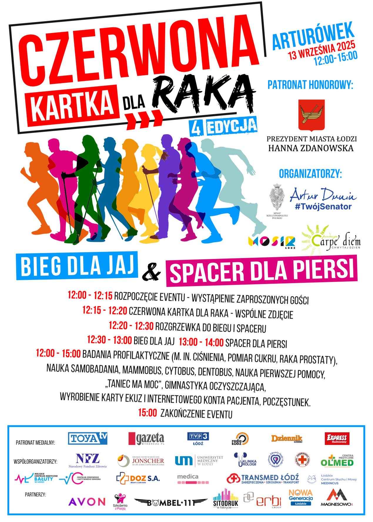 Plakat informujący o planie wydarzenia w dniu 13 września