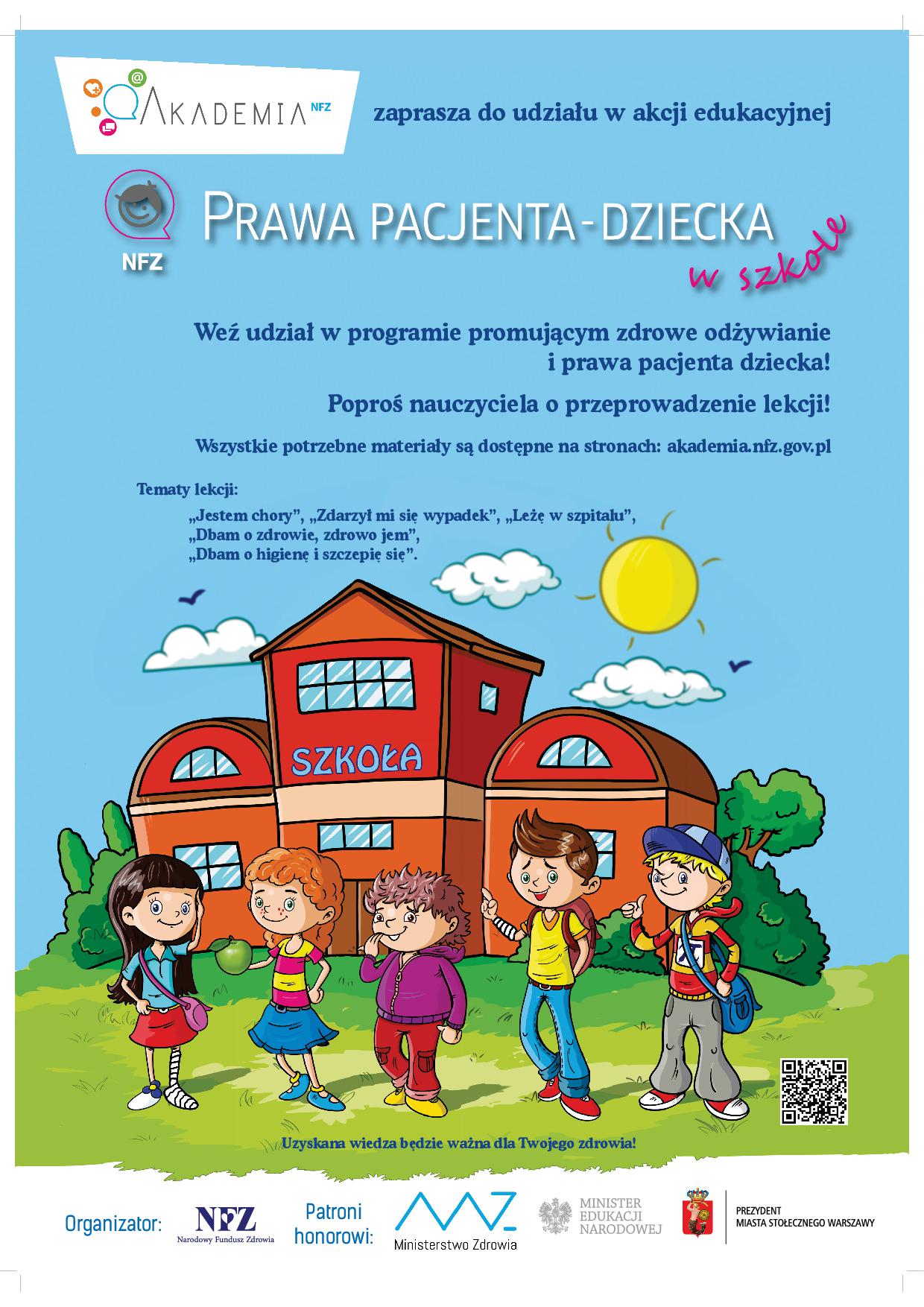 Plakat promujący udział w akcji edukacyjnej