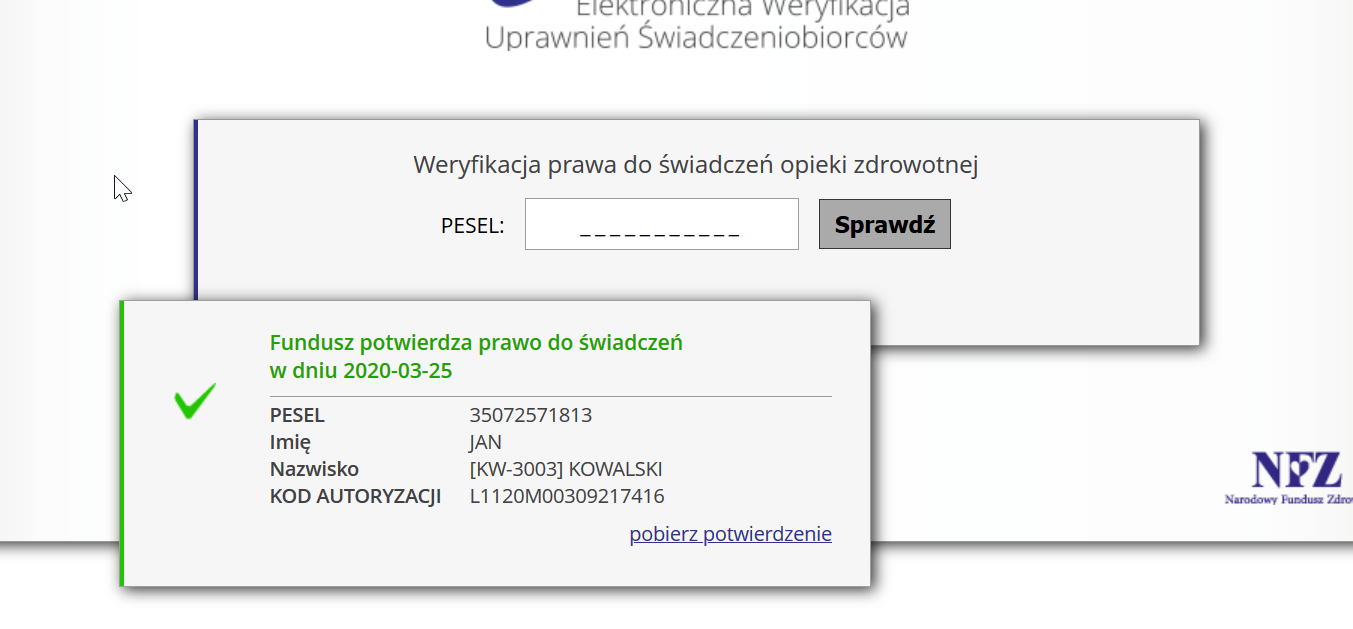 v3 kwarantanna zrzut z wersji sieciowej eWUŚ